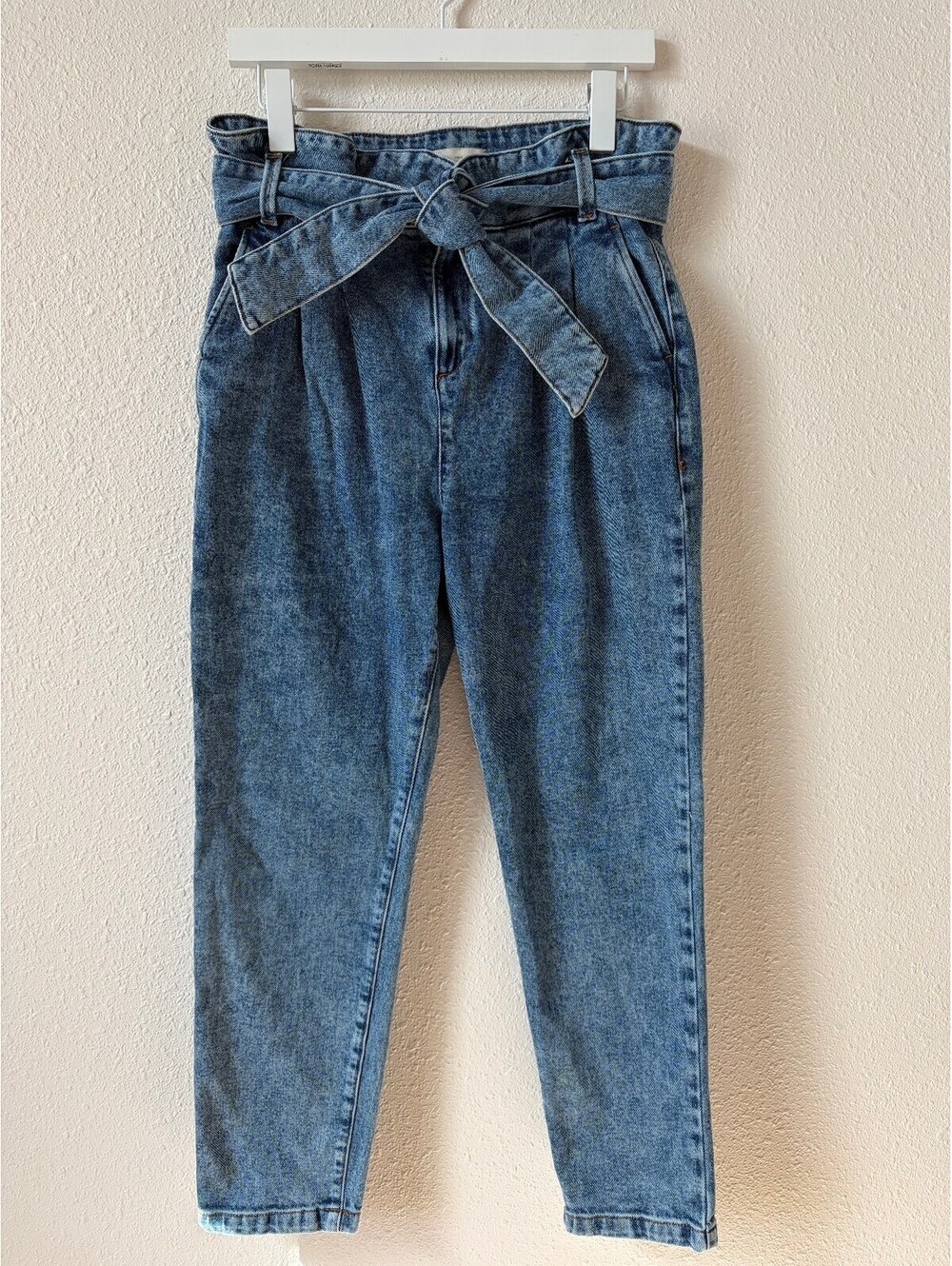 Sezane Austin Trousers in Bleached Blue Size 38 US 6 Cotton Retro Casual